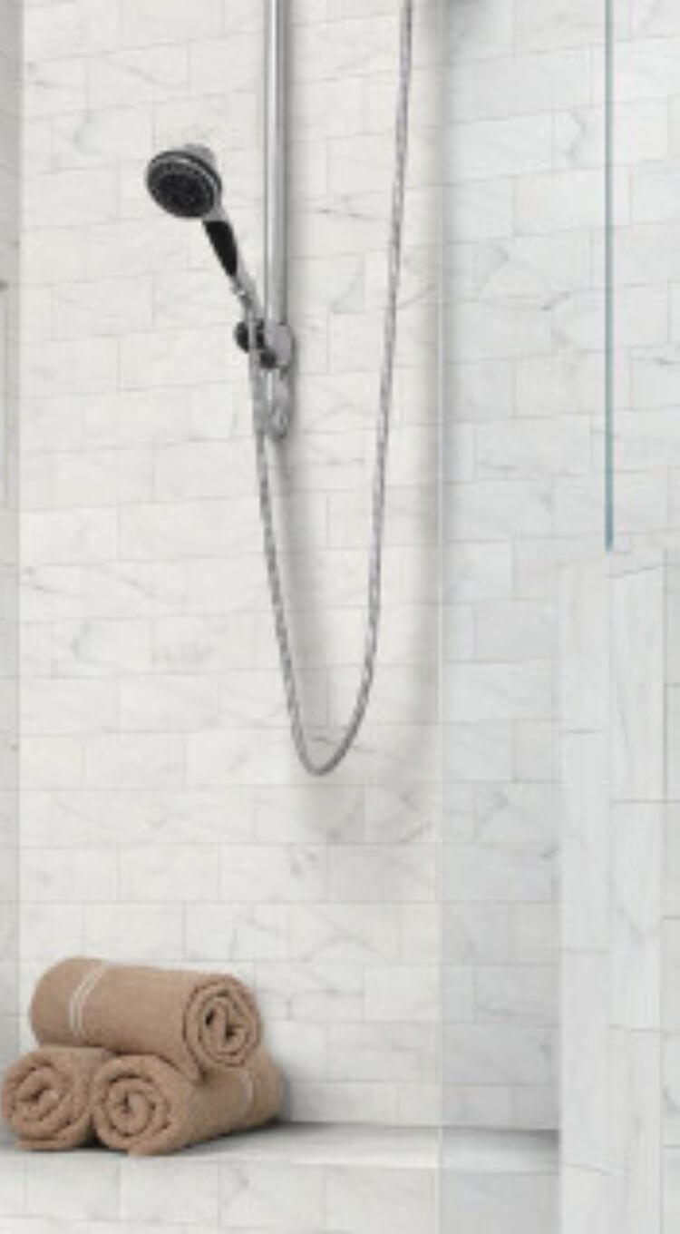 Shower system installed in bathroom